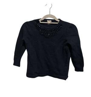 J.Crew Navy Crew Neck Embellished Starburst Sweater size M